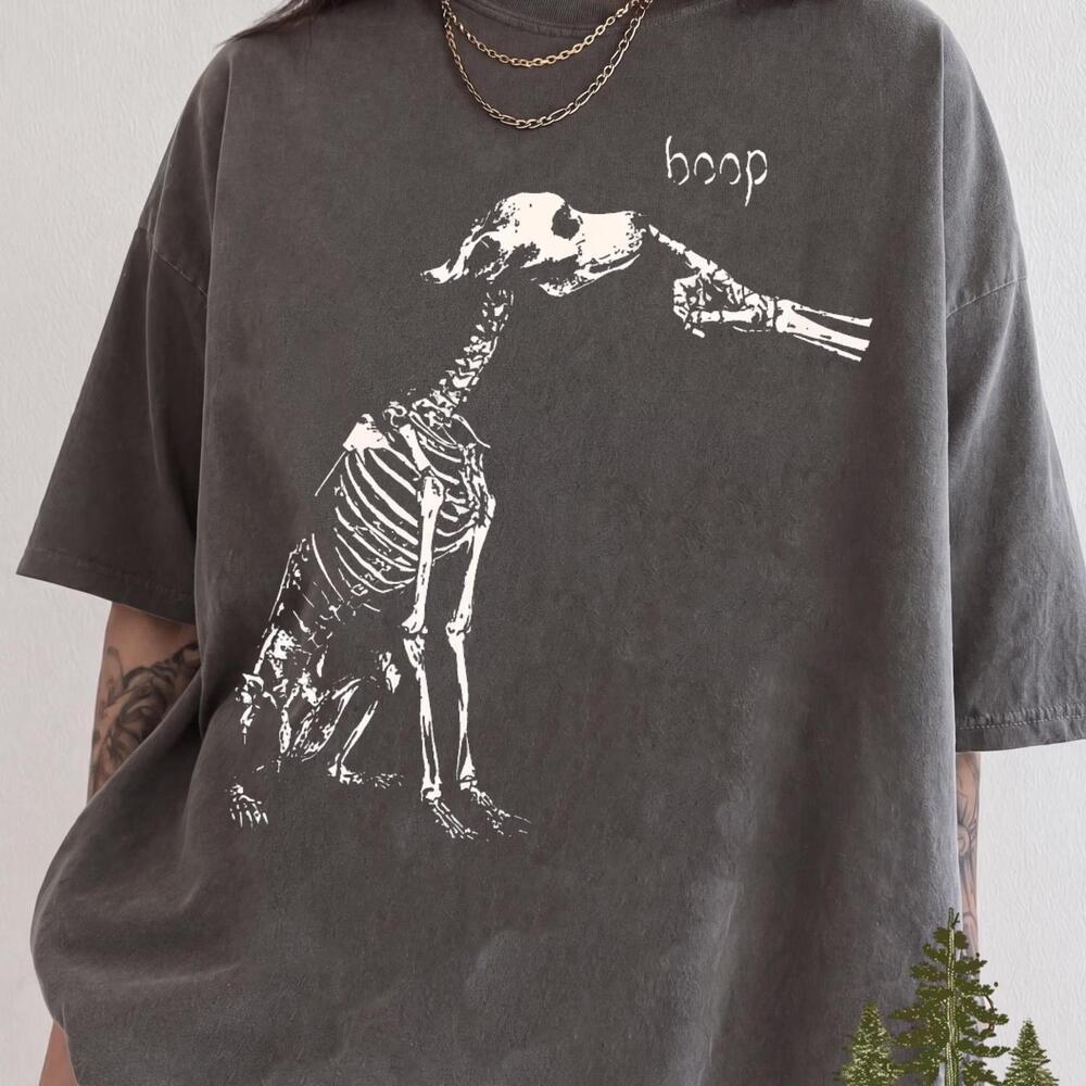 S Dog Skeleton Shirt, Boop Dog Halloween Tee , Funny Spooky